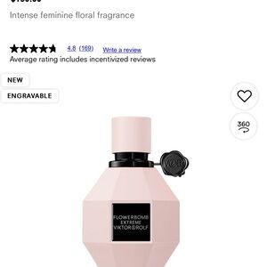 Viktor & Rolf Flowerbomb Extreme Perfume 50ml new in box limited edition box